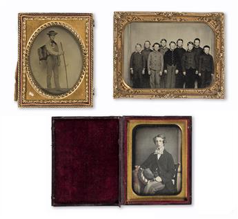 (CASED IMAGES) A group of more than 100 cased images, including about half daguerreotypes and half ambrotypes.